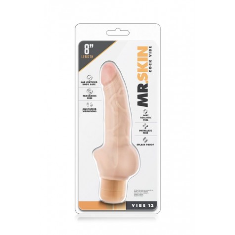 Реалистичный вибратор с широким основанием Dr. Skin Cock Vibe 12 - 20,3 см.