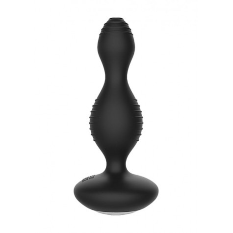 Чёрная анальная пробка с электростимуляцией E-Stimulation Vibrating Buttplug - 14 см.